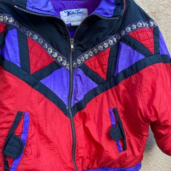 Women's Vintage Weather Tamer Jacket Multicolor Western NO SIZE Nylon Full Zip - Picture 14 of 14